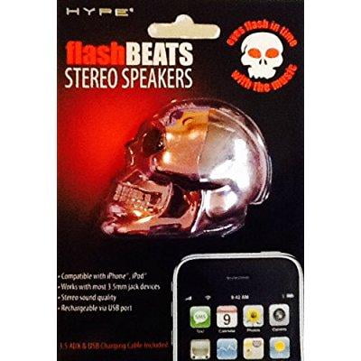 HYPE Metallic Purple Skeleton FlashBEATS Stereo Speakers ~ Flashing Eyes ~ Stereo Quality