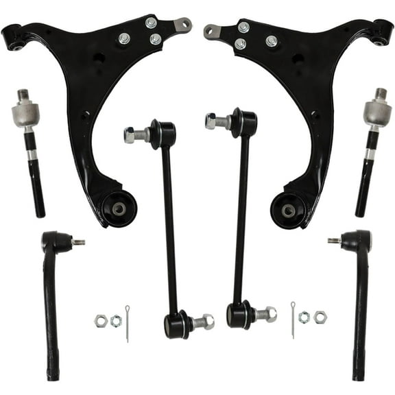 OTTULUR 8pc Front Lower Control Arms Tie Rods Sway Bars Kit Replacement for Hyundai Elantra 2.0L 2007-2012