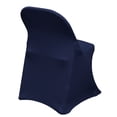 thumbnail image 2 of YCC Linens - 6 Pack Stretch Spandex Folding Chair Covers Navy Blue, 2 of 5