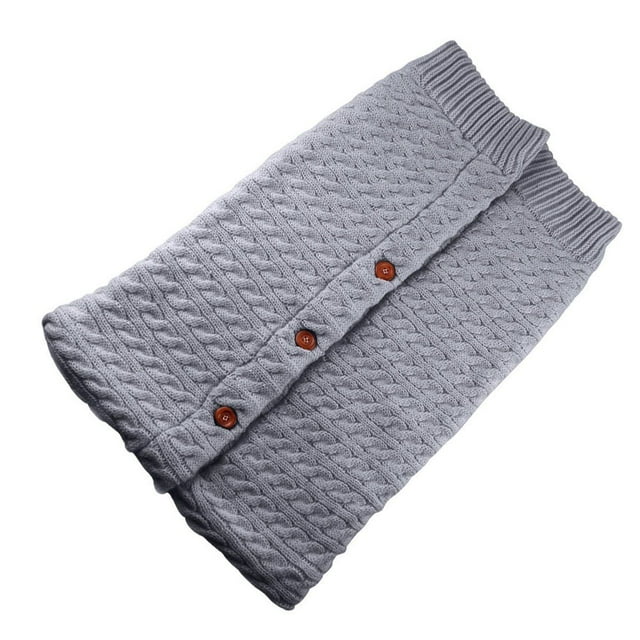 Fashion Newborn Baby Infant Cable Knitted Blanket Swaddle Wrap Swaddling Sleeping Bag