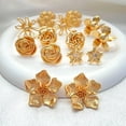 thumbnail image 2 of PRIYAL Gold Plated Sterling Silver Rose Flower Earring Studs, Nickel Free Earrings for Women, 2 of 21