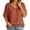 Brick RedA, variant on Women‘s Casual Loose Button Up Shirt – Short Sleeve Tunic Blouse with Front Pocket Relaxed Summer Top BlueA XXL