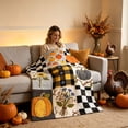 thumbnail image 5 of ShengapQ Cute Fall Blanket, Cozy Flannel Nap Blanket, Lightweight Heat Retaining Throw Blanket for Home Decor, Perfect for Autumn and Thanksgiving, Soft and Portable Blanket, 39×28in, 5 of 6