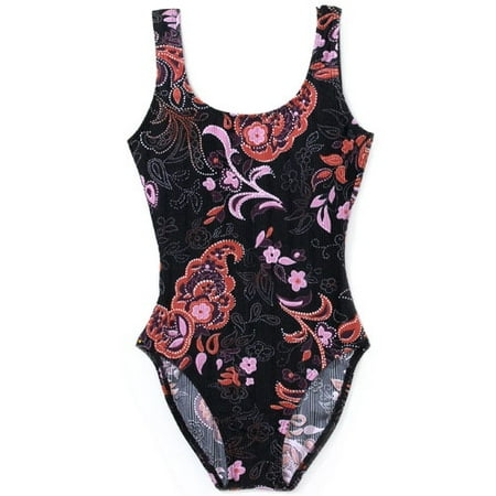 Women's Plus Print Rib Tank Swimsuit