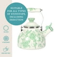 thumbnail image 4 of The Pioneer Woman Agatha Enamel on Steel 2.0-Quart Whistling Tea Kettle Pot, Green, 4 of 24