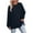 Blue, variant on Womens Blouse Corduroy Long Sleeve Tops for Women Loose Fit Knitted Ribbed Shirts Lightweight Tunic Tops Today Brown,L