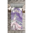 thumbnail image 3 of Ambesonne Purple Quilted Bedspread Set 2 Pcs, Party Dress Bride, Twin Size, Purple and Pale Pink, 3 of 3
