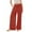 Orange, variant on Charella Womens Linen Pants Wide Leg Elastic Waist Casual Loose Drawstring Trousers Solid Color Pants (XL, Pink)