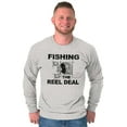 thumbnail image 5 of Fishing Reels Funny Fisher Pun Joke Men's Long Sleeve Tee T Shirt Brisco Brands X, 5 of 6