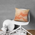 thumbnail image 5 of Watercolor Marble Orange Throw Pillow Covers 18 X 18 Inch, Set Of 2, Linen Study Sofa Cushion Cover Indoor Living Room Home Decor, 5 of 7