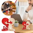 thumbnail image 5 of Corazones de amor de madera, amor de pie de corazón, regalo personalizado del día de San Valentín, regalos del día de San Valentín para pareja, corazón de madera de San Valentín, 5 of 5