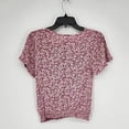 thumbnail image 3 of Lucky Brand Women's Wrap Rayon Printed Surplice Top Pink Multi Size XS NWT, 3 of 5