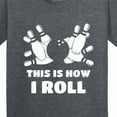 thumbnail image 4 of Inktastic How I Roll Bowling Youth T-Shirt, 4 of 5