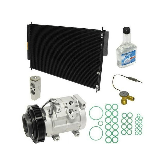 A/C Compressor Kit with AC Condenser - Compatible with 2005 - 2007 Honda Odyssey (with Rear AC) 2006