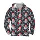 thumbnail image 2 of Ceisia Warm Fleece-Lined Mens Loose Fit Santa Snowflake Print Hooded Sweatshirt Gifts, 2 of 6