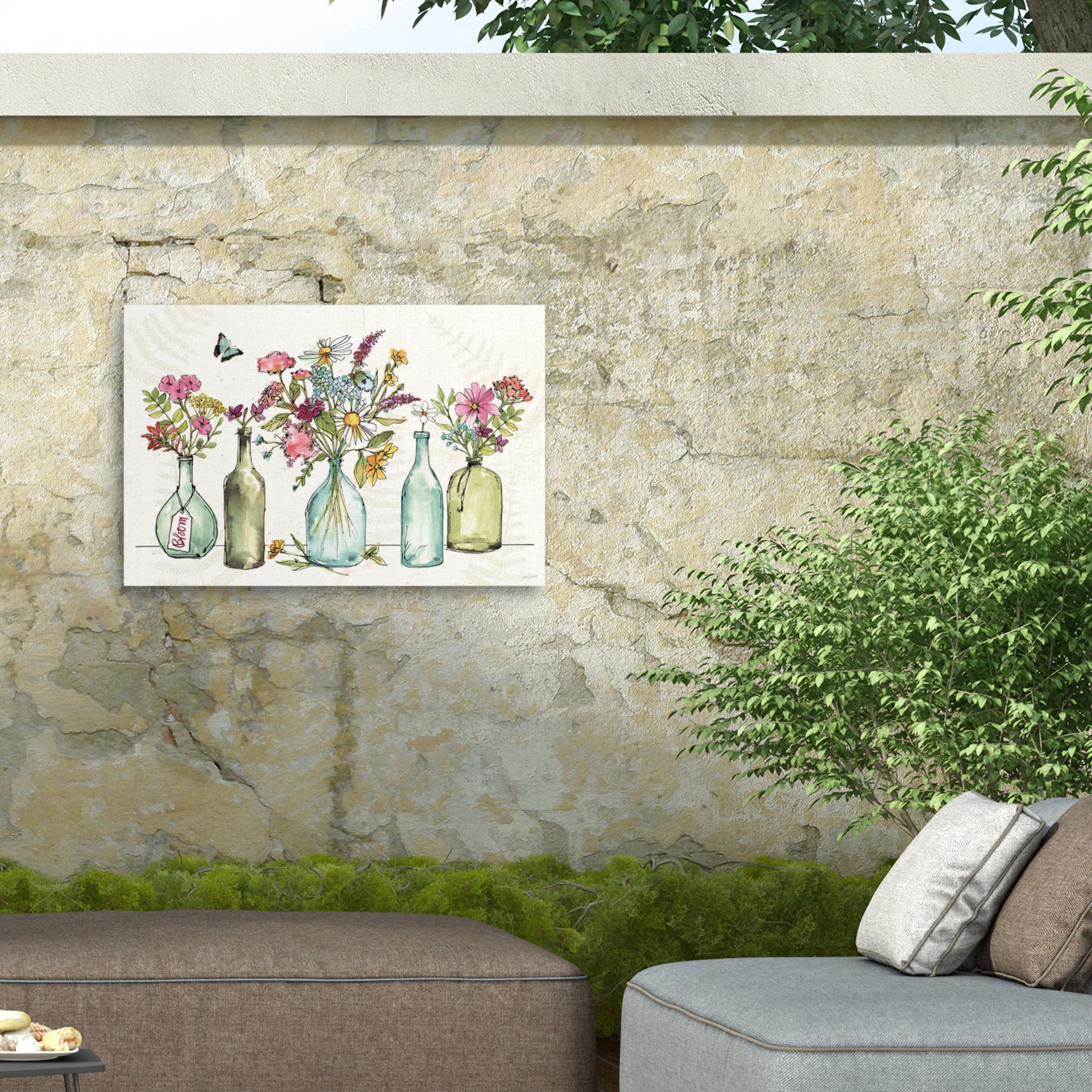 Anne Tavoletti 'Simply Petals I' Outdoor Canvas 30x47