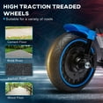 thumbnail image 5 of Aosom 6V Kids Motorcycle w/ Training Wheels, Single-Button Start, Blue, 5 of 9