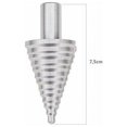 thumbnail image 3 of 5-35mm Step Drill Bit, Round Shank, Titanium Plated (Silver 5-35mm [Round Shank]) for Tool Room, 3 of 4