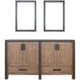 thumbnail image 4 of Lexora Home Ziva 60" Double Vanity with Mirrors in Rustic Barnwood, 4 of 6