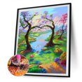 thumbnail image 2 of Diamante pintura 5D taladro redondo completo mosaico DIY bosque paisaje Kit decoración de la pared Tmvgtek decoración de arte en el hogar, 2 of 9