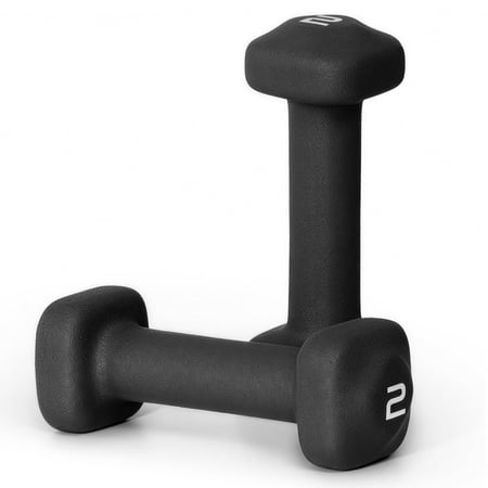 Tone Fitness 10LBS Neoprene Dumbbell Weight Pairs with Anti-Roll Square Head Design, Stable Non-Slip Hexagonal Free Weights for Safe and Effective Strength Training at Home