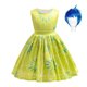 thumbnail image 3 of Disfraz de Cosplay de película de Disney para niñas, disfraz de disgusto verde, vestido de princesa de dibujos animados Joy + traje de peluca, vestido de carnaval de Halloween, 3 of 5