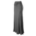 thumbnail image 1 of Made by Olivia Women's Basic Foldable High Waist Regular and Plus Size Maxi Skirts, 1 of 3