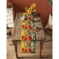 thumbnail image 4 of Hokiten Table Runners 36 Inches Long Dress Scarves, Spring Botanical Farmhouse Kitchen/Dining Table Runner, Short Coffee Tablerunners, Modern Watercolor Daisy Poppy Flower Bees 13x36 Inch, 4 of 7