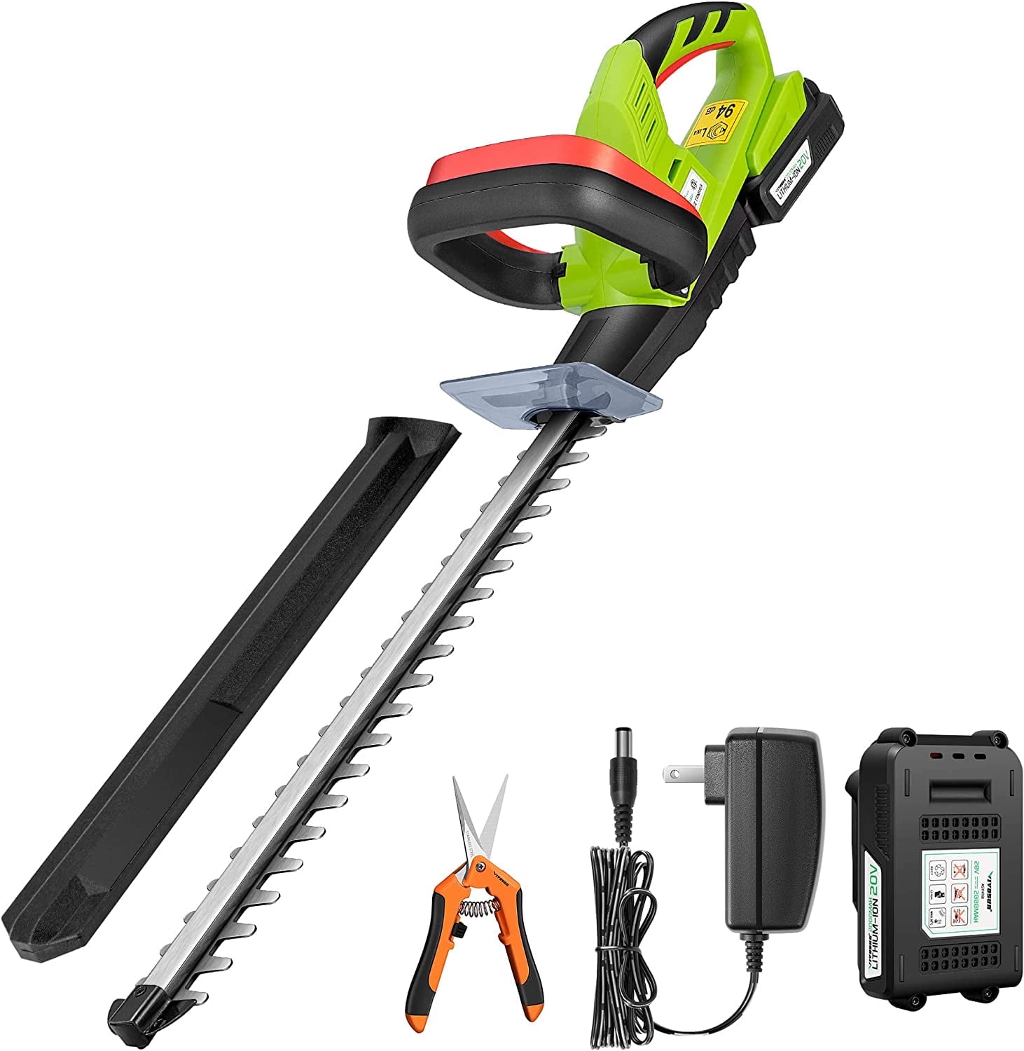 WORX, Hedge Trimmer, WG261, 20V Cordless 22-Inch Power Share