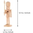 thumbnail image 4 of 6Pcs Christmas Wooden Unfinished Nutcracker Figurines DIY Blank Unpainted Nutcracker Puppet Walnut Soldier Ornament Decoration, 4 of 7