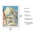 thumbnail image 2 of Visit Spain - Ski in Catalan Pyrenees - Vintage Travel Poster by Marcias Jose Morell c.1930s - Fine Art Matte Paper Print (Unframed) 20x26in, 2 of 4