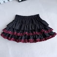 thumbnail image 2 of XIAONU Women's Multi-Tiered Skirt Ruffled Casual Y2K Night Out Mini Skirt, 2 of 4