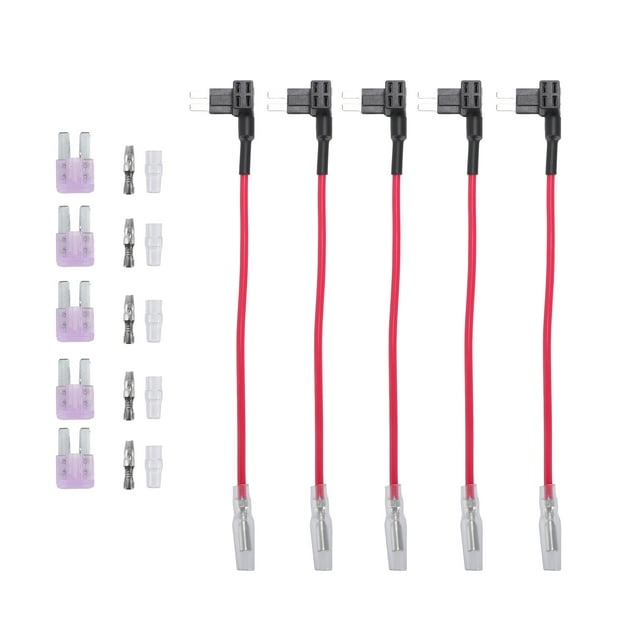 Unique Bargains 5 Set Universal Car Fuse Tap and Circuit Adapters 12V with 3A Blade Type Fuses