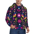 thumbnail image 2 of Fotbe Men's Hoodie with Colorful Mexican Pattern - Kangaroo Pocket Pullover Hooded Sweatshirt, Perfect for Daily Wear, Travel, and Home-Large, 2 of 7