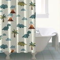 thumbnail image 4 of Light Green Dinosaurs Volcanoes Pattern Shower Curtain 72"x72" ,Bathroom Decorative Shower Curtains Set with 12 Hooks,Modern Waterproof Washable Shower Curtain, 4 of 6