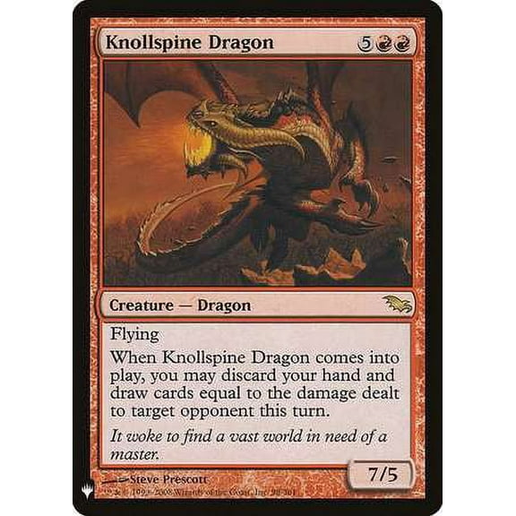 MtG Mystery Booster / The List Rare Knollspine Dragon #98