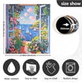 thumbnail image 5 of Yayeee Magnetic Dishwasher Cover for The Front Decoration Home Kitchen Machine Sticker Protector, Pink Floral Window, 5 of 6