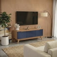 thumbnail image 1 of Rack TV 55" 136 cm Canela/Azul 3 Puertas Kappesberg, 1 of 9