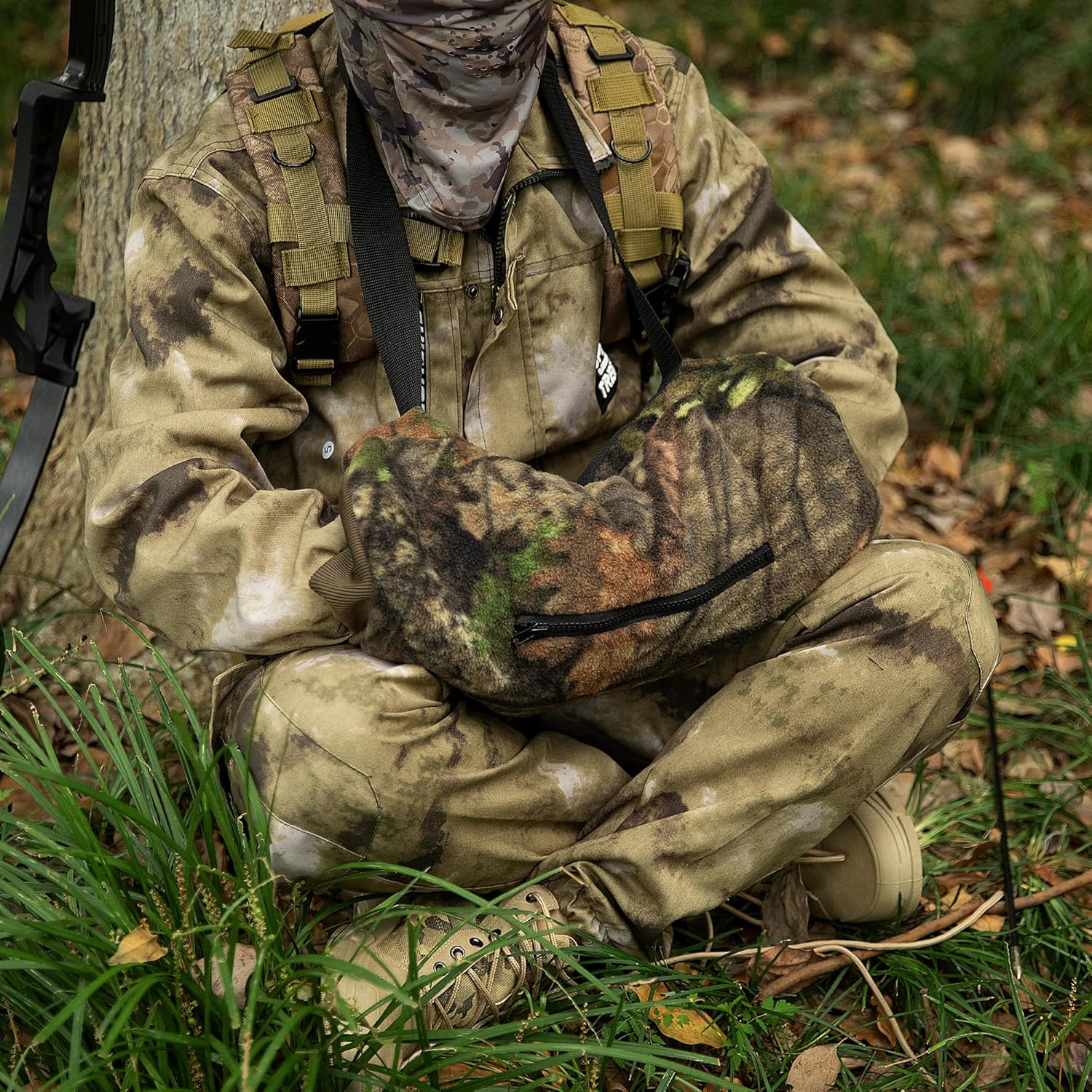 Ebaokuup Camouflage Hunting Hand Muff, Hand Warmer Waist Pouch