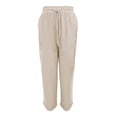 thumbnail image 3 of Capri Pants for Women 2025 Cotton Linen Elastic High Waisted Straight Leg Capris with Pockets Womens Cropped Pants, 3 of 5