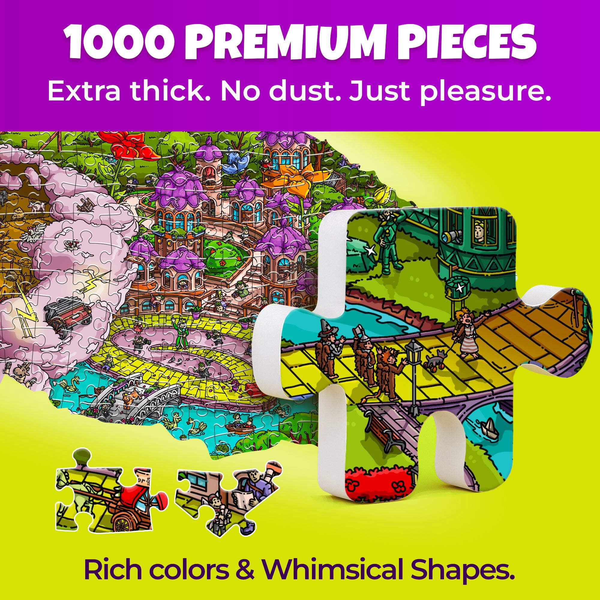 Quokka 1000 Piece Puzzle for Adults  Emerald Kingdom — Fantasy Adult Puzzles with Secret Tasks & Fairy Tale