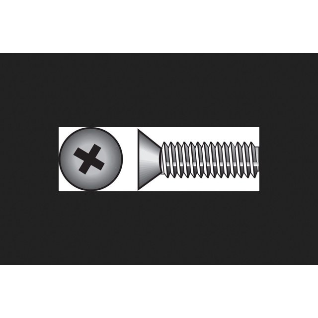 Tornillos Phillips de cabeza plana Hillman, números 10-32 x 1,9 cm, 100 unidades