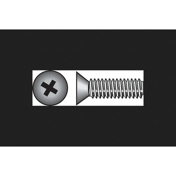 Tornillos Phillips de cabeza plana Hillman, números 10-32 x 1,9 cm, 100 unidades