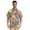 Graffiti, variant on Men's Short Sleeve Button Down Shirt, Wrinkle Free Casual Summer Beach Vacation Tops, Retro Poster Sea-fish, S-3XL