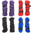 thumbnail image 3 of Paquete de 2 redes de heno de alimentación lenta de 42 pulgadas para caballos, (rojas), orificios pequeños fuertes y suaves de 2 x 2 pulgadas, cuerda de nailon para colgar, comedero de viaje ajustable, 3 of 4