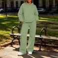 thumbnail image 2 of Kmdttou Up to 30% off! Women'S Fall/Winter Solid Color Long Sleeved Crew Round Neck Jumpsuit With Belt Jumpsuit Pans on Clearance!, 2 of 9