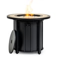 thumbnail image 4 of Olurrisa 30" Propane Gas Fire Pit Table, 50000 BTU Round Steel Fire Pit with Mosaic Ceramic Tabletop for Outside Patio Deck Garden Backyard- Black, 4 of 7