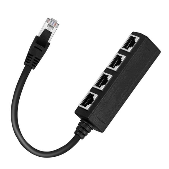 RJ45 Splitter Ethernet Networking RJ45 Connector Extender Adapter Cable for Networking Extension 1 Male To 4 Female
