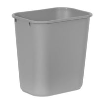 7-Gal Gray Plastic Wastebasket Set of 3