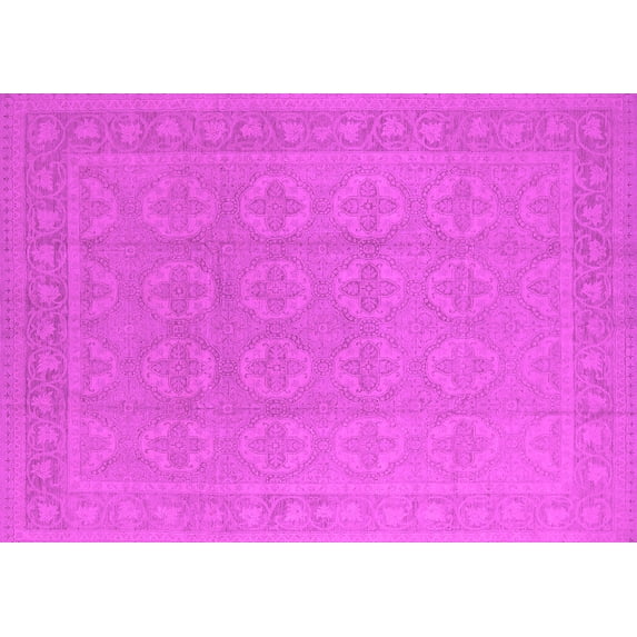Ahgly Company Indoor Rectangle Oriental Pink Industrial Area Rugs, 5' x 7'